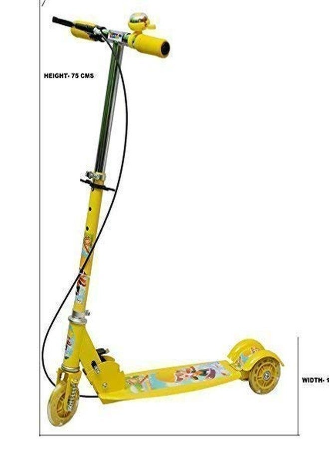 NEYU Skate Scooter for Kids 3 Wheel Lean to Steer 3 Adjustable Height with Suspension for Kids Boys & Girls (Yellow) - Image 2